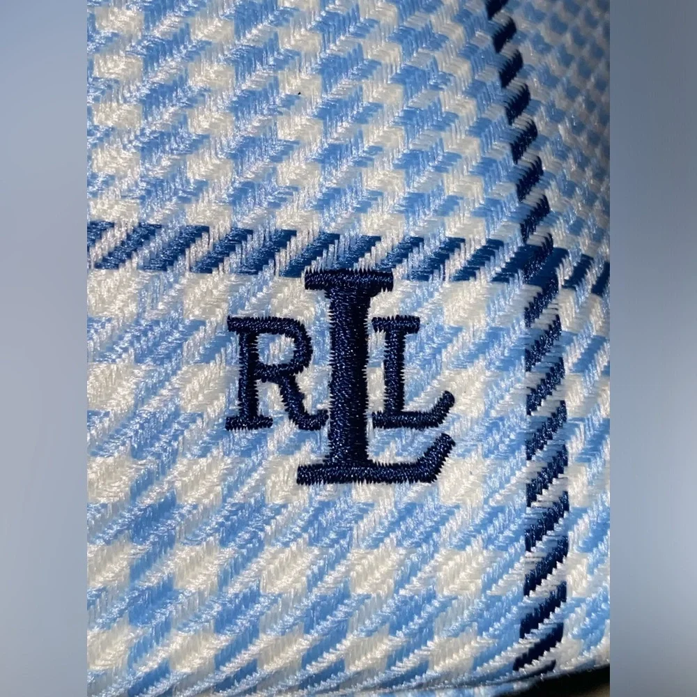 Small Lauren Ralph Lauren Hobo Plaid Blue Handbag - Picture 2 of 14